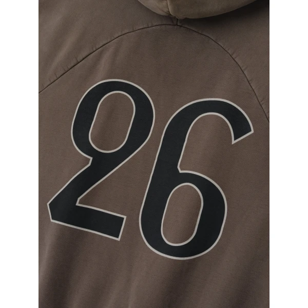Fear of God 26 Classic Half Raglan Hoodie in Faded Brown | Sweatshirts | Coveti