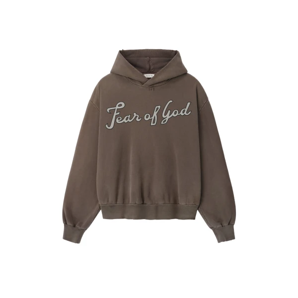 Fear of God 26 Classic Half Raglan Hoodie in Faded Brown | Coveti