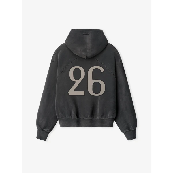 Fear of God 26 Classic Half Raglan Hoodie in Off Black | Sweatshirts | Coveti