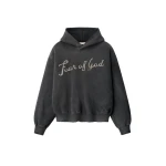 Fear of God 26 Classic Half Raglan Hoodie in Off Black | Coveti