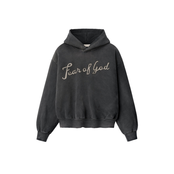 Fear of God 26 Classic Half Raglan Hoodie in Off Black | Coveti