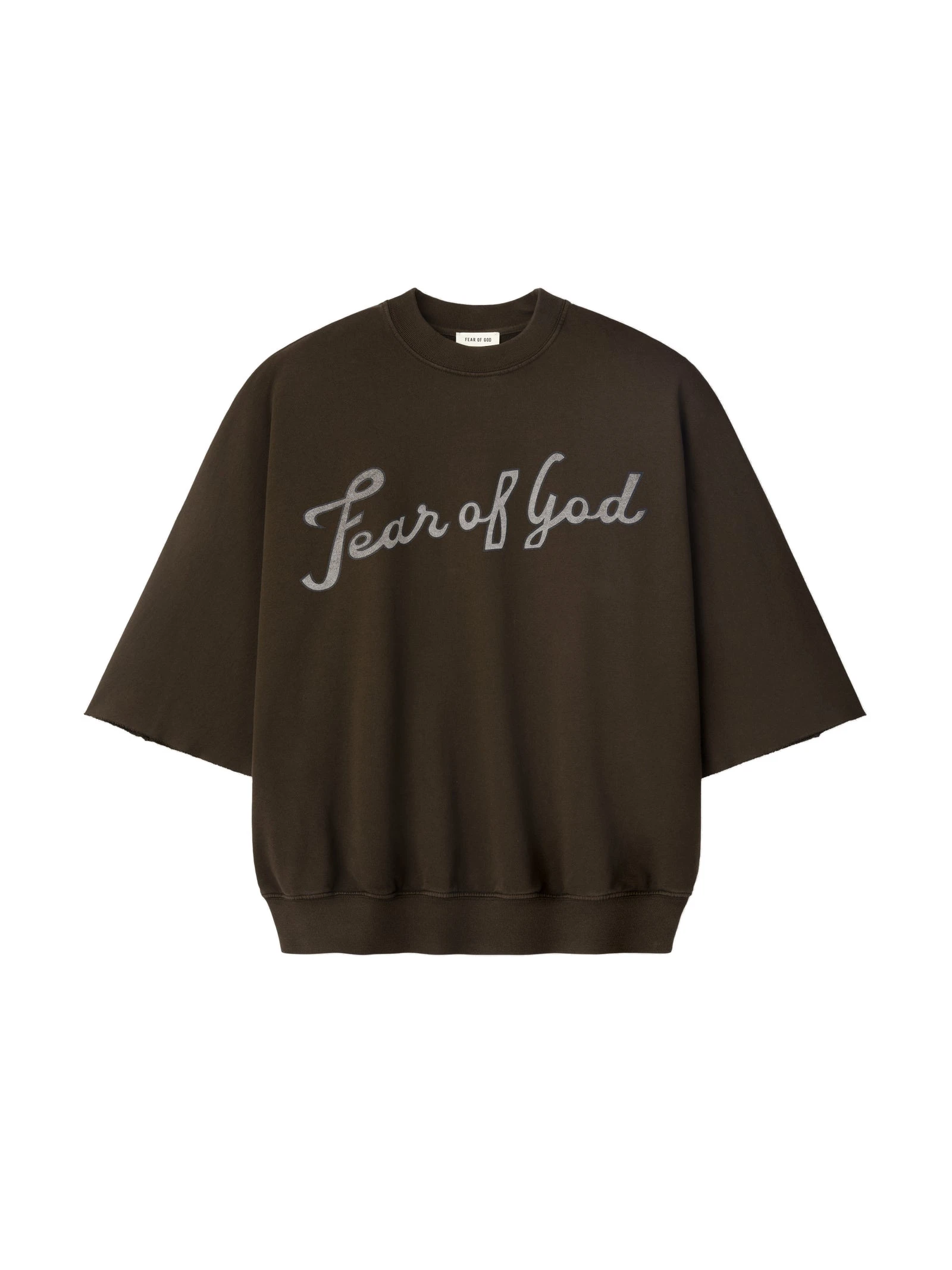Fear of God 43 Cut Sleeve Sweatshirt in Dark Brown Fear of God 43 Cut Sleeve Sweatshirt in Dark Brown | Coveti