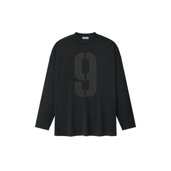 Fear of God 9 Long Sleeve Tee in Black | Coveti