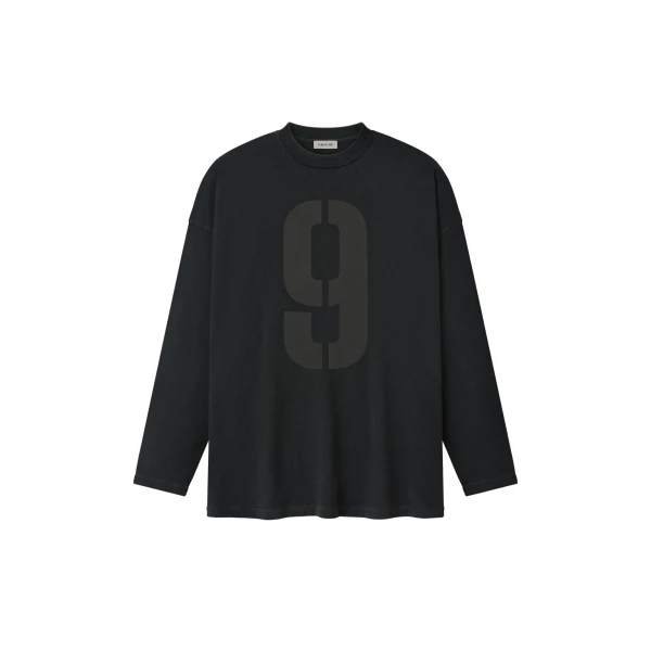 Fear of God 9 Long Sleeve Tee in Black | Coveti