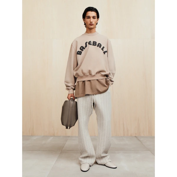 Fear of God Baseball Classic Half Raglan Sweatshirt in Dune Pearl | Sweatshirts | Coveti