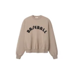 Fear of God Baseball Classic Half Raglan Sweatshirt in Dune Pearl | Coveti