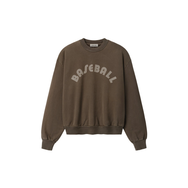 Fear of God Baseball Classic Half Raglan Sweatshirt in Faded Brown | Coveti