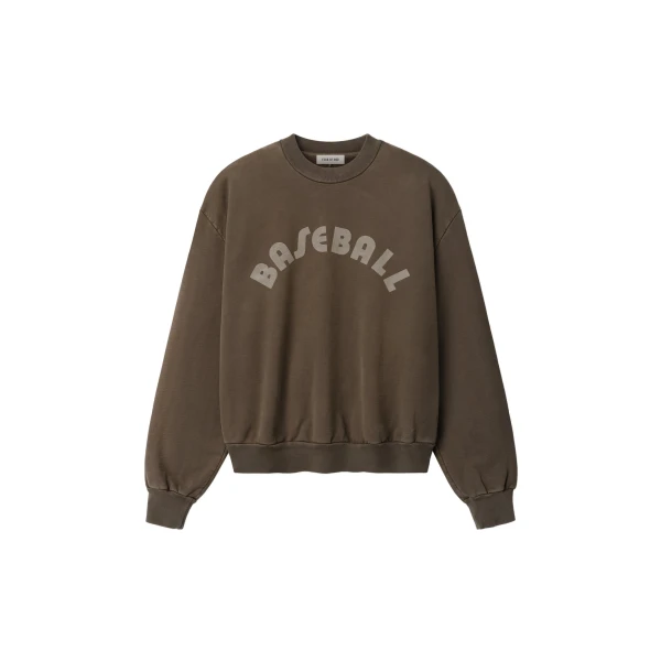Fear of God Baseball Classic Half Raglan Sweatshirt in Faded Brown | Coveti