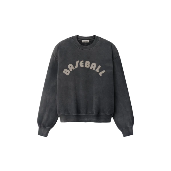 Fear of God Baseball Classic Half Raglan Sweatshirt in Off Black | Coveti
