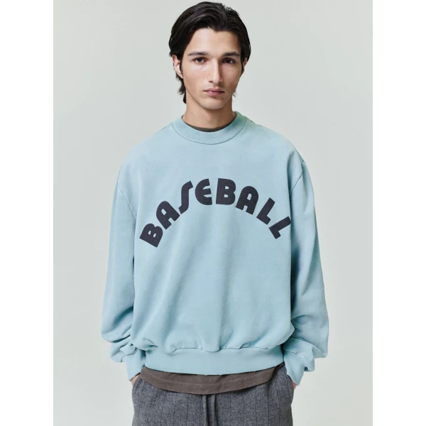 Fear of God Baseball Classic Half Raglan Sweatshirt in Sky | Sweatshirts | Coveti
