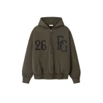 Fear of God Baseball Club Half Zip Hoodie in Faded Brown | Coveti