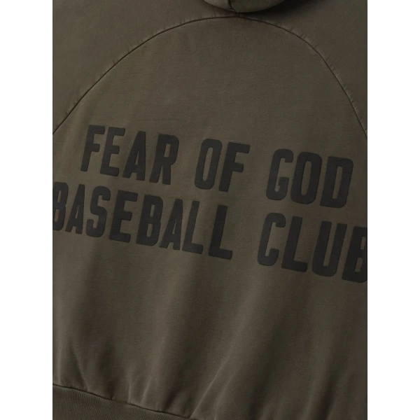 Fear of God Baseball Club Half Zip Hoodie in Faded Brown | Sweatshirts | Coveti