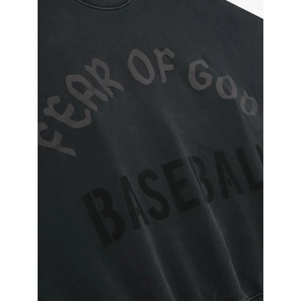 Fear of God Baseball Cut Sleeve Sweatshirt in Black | Sweatshirts | Coveti