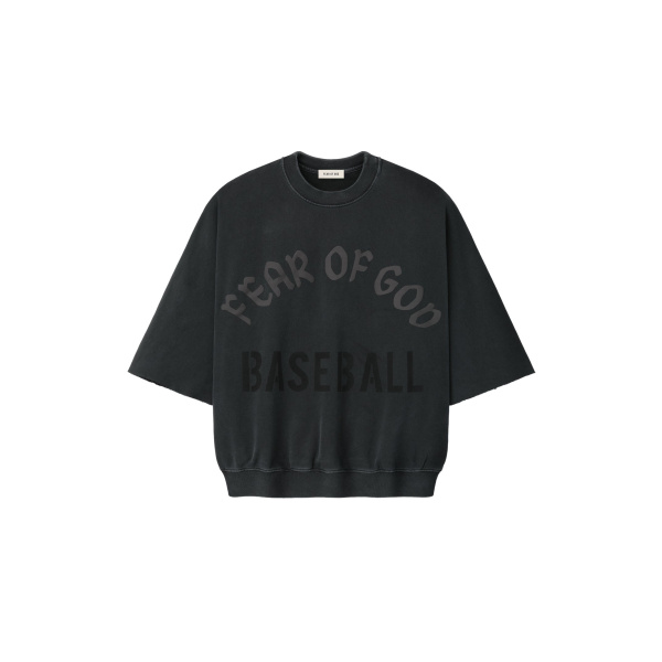 Fear of God Baseball Cut Sleeve Sweatshirt in Black | Coveti