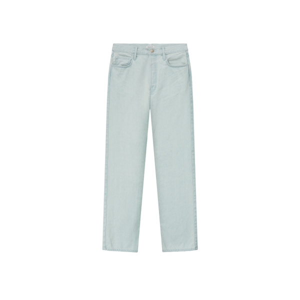 Fear of God Bleach Washed Denim Straight 5 Pocket in Bleach Wash | Coveti