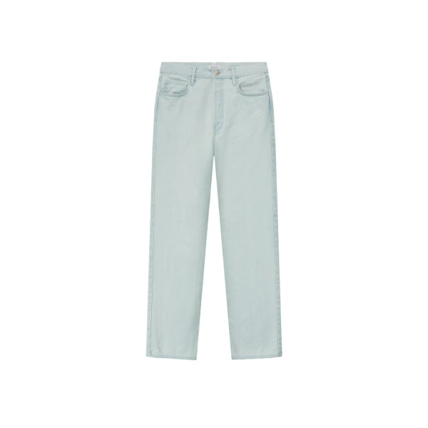 Fear of God Bleach Washed Denim Straight 5 Pocket in Bleach Wash | Coveti