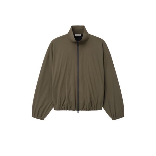 Fear of God Bonded Nylon Tech Track Jacket in Forest | Coveti
