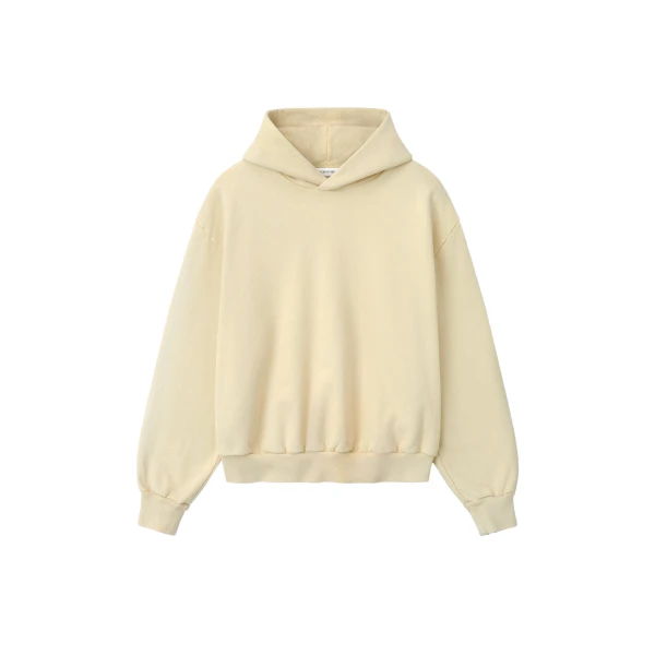 Fear of God Classic Half Raglan Hoodie in Dirty Ivory | Coveti