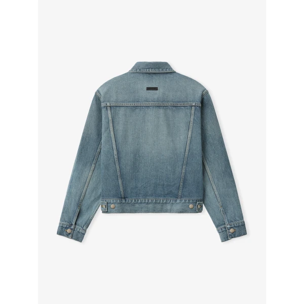 Fear of God Classic Trucker Jacket in Medium Indigo | Men Jackets | Coveti