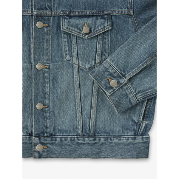 Fear of God Classic Trucker Jacket in Medium Indigo | Men Jackets | Coveti
