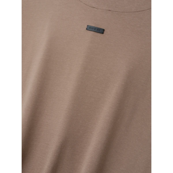 Fear of God Clean Neck Short Sleeve Tee in Dune Pearl | T-shirts & vests | Coveti