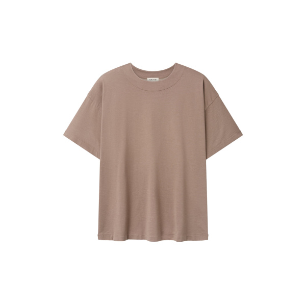 Fear of God Clean Neck Short Sleeve Tee in Dune Pearl | Coveti