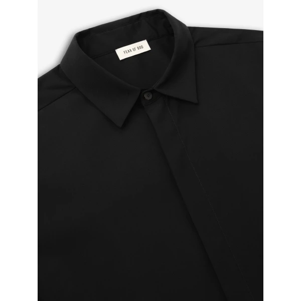 Fear of God Cotton Wool Oxford Classic Shirt in Black | Men Shirts | Coveti