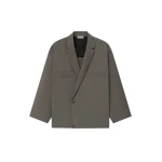 Fear of God Cotton Wool Oxford Shirt Jacket in Willow | Coveti