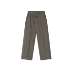 Fear of God Cotton Wool Oxford Wide Leg Drawstring Pants in Willow | Coveti