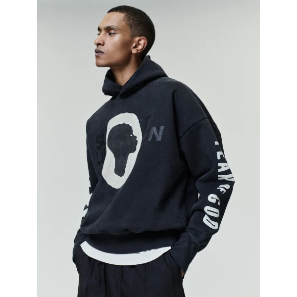Fear of God DSYF Hoodie in Black | Sweatshirts | Coveti