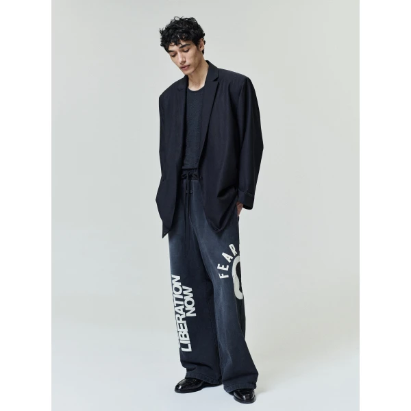 Fear of God DSYF Wide Leg Sweatpant in Black | Pants | Coveti