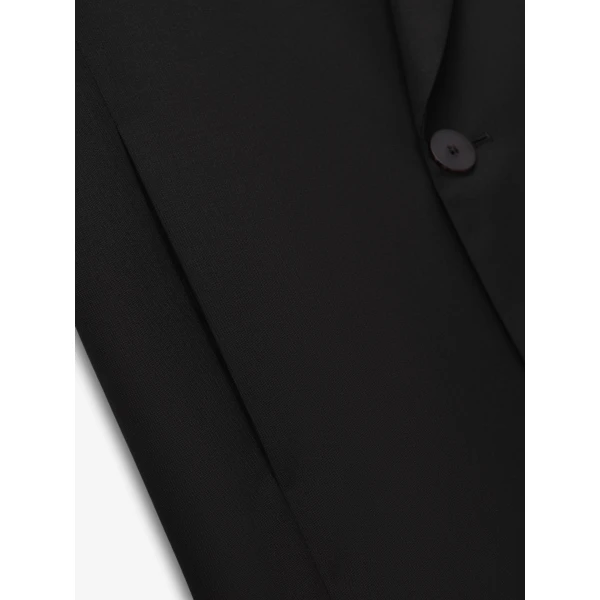 Fear of God Double-Breasted Wool Poplin Shawl Collar Jacket in Black | Men Jackets | Coveti