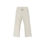 Fear of God Double Face Wool Baseball Flared Pants in Light Beige and Black | Coveti