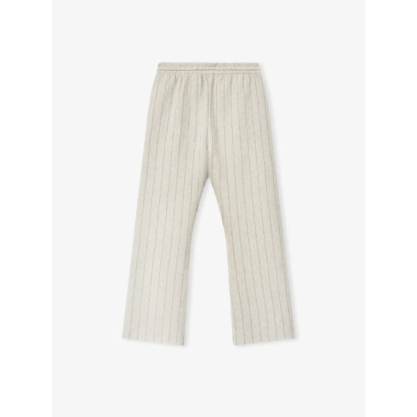 Fear of God Double Face Wool Baseball Flared Pants in Light Beige and Black | Pants | Coveti