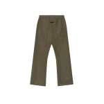 Fear of God Double Face Wool Cashmere Flared Pants in Khaki Melange | Coveti