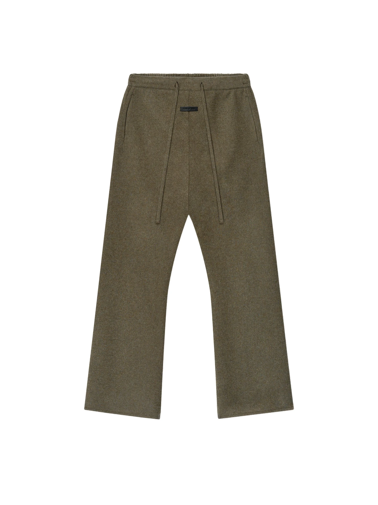 Fear of God Double Face Wool Cashmere Flared Pants in Khaki Melange Fear of God Double Face Wool Cashmere Flared Pants in Khaki Melange | Coveti