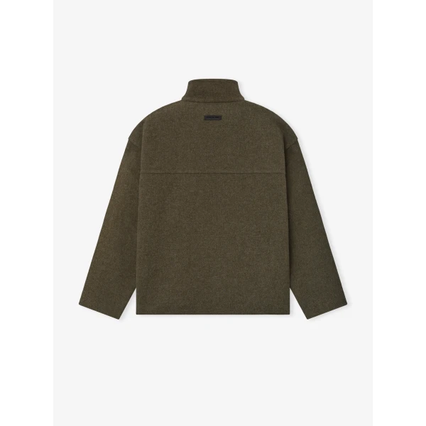 Fear of God Double Face Wool Cashmere Sport Jacket in Khaki Melange | Men Jackets | Coveti