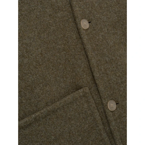 Fear of God Double Face Wool Cashmere Sport Jacket in Khaki Melange | Men Jackets | Coveti