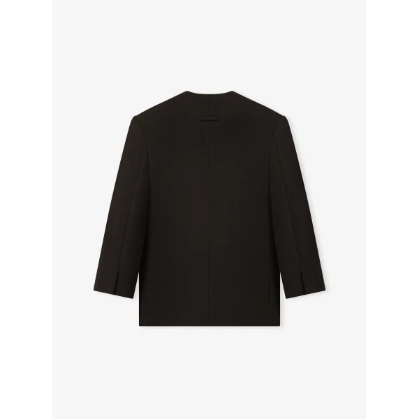 Fear of God Double Weave Wool Crewneck Jacket in Brown | Men Jackets | Coveti