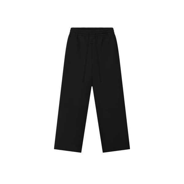 Fear of God Double Weave Wool Wide Leg Drawstring Pants in Black | Coveti