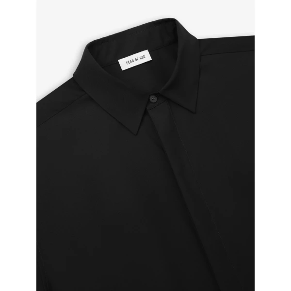 Fear of God Easy Care Wool Classic Shirt in Black | Men Shirts | Coveti