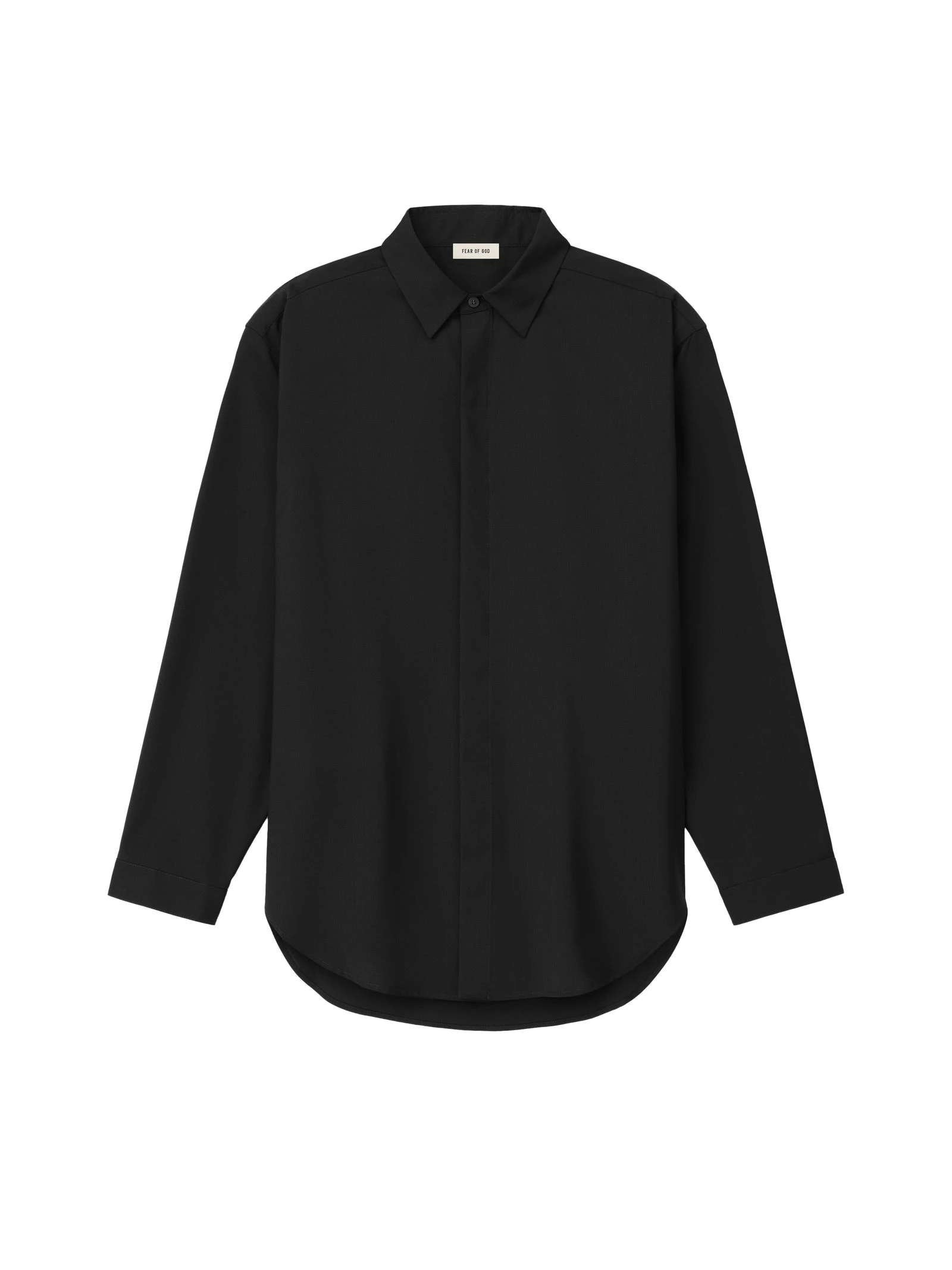 Fear of God Easy Care Wool Classic Shirt in Black Fear of God Easy Care Wool Classic Shirt in Black | Coveti