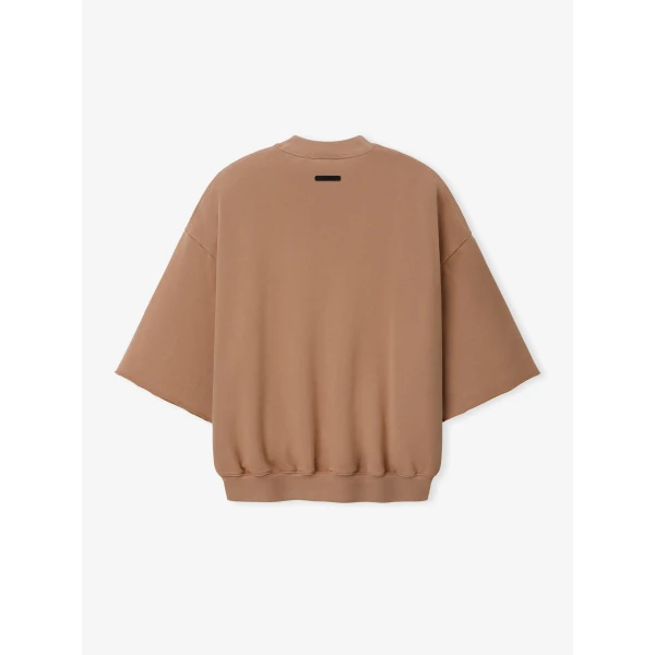 Fear of God Essentials 3/4 Sleeve Crewneck in Washed Ginger | Sweatshirts | Coveti