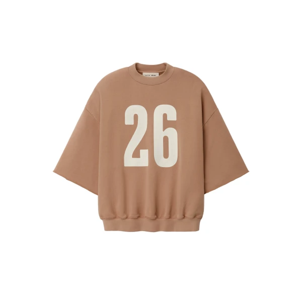 Essentials 3/4 Sleeve Crewneck in Washed Ginger