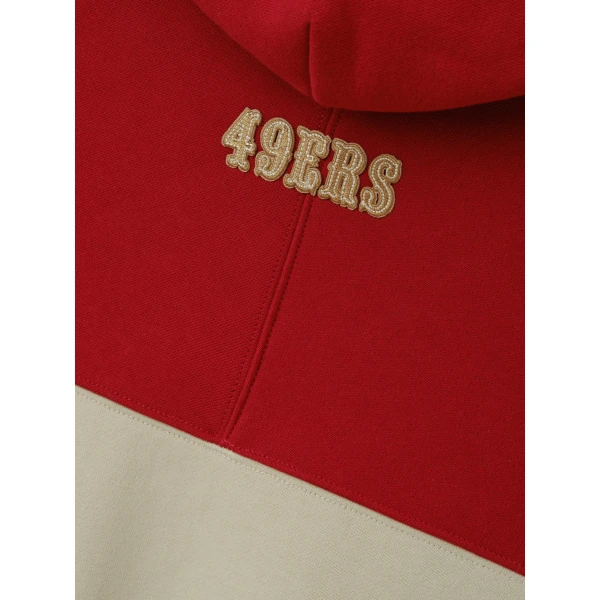 Fear of God Essentials 49ers 90s Relaxed Hoodie in Sandstone | Sweatshirts | Coveti