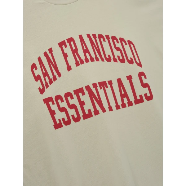 Fear of God Essentials 49ers Merch Tee in Sandstone | T-shirts & vests | Coveti
