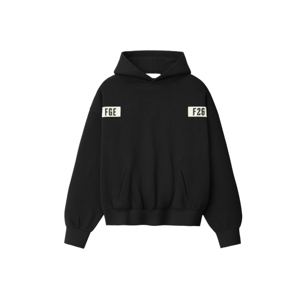 Fear of God Essentials 90s Hoodie in Vintage Black | Coveti