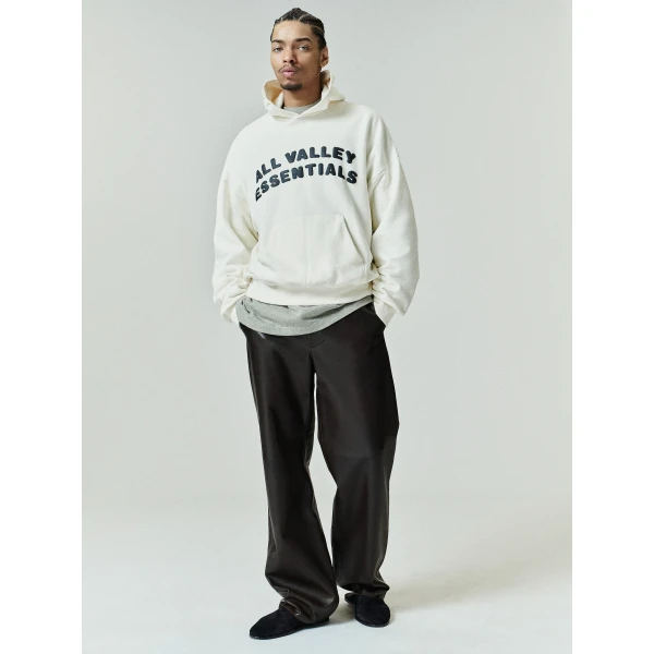 Fear of God Essentials 90s Hoodie in Washed Ivory | Sweatshirts | Coveti