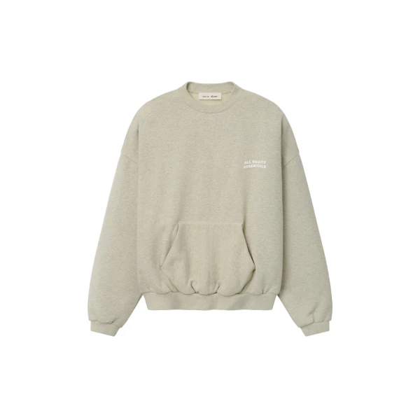 Fear of God Essentials 90s Sweatshirt in Washed Vanilla Heather | Coveti