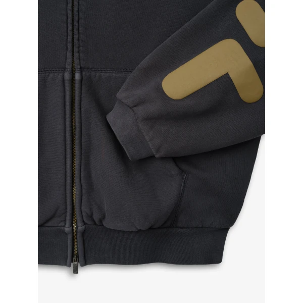 Fear of God Essentials 90s Zip-Up Hoodie in Washed Iron Grey | Sweatshirts | Coveti